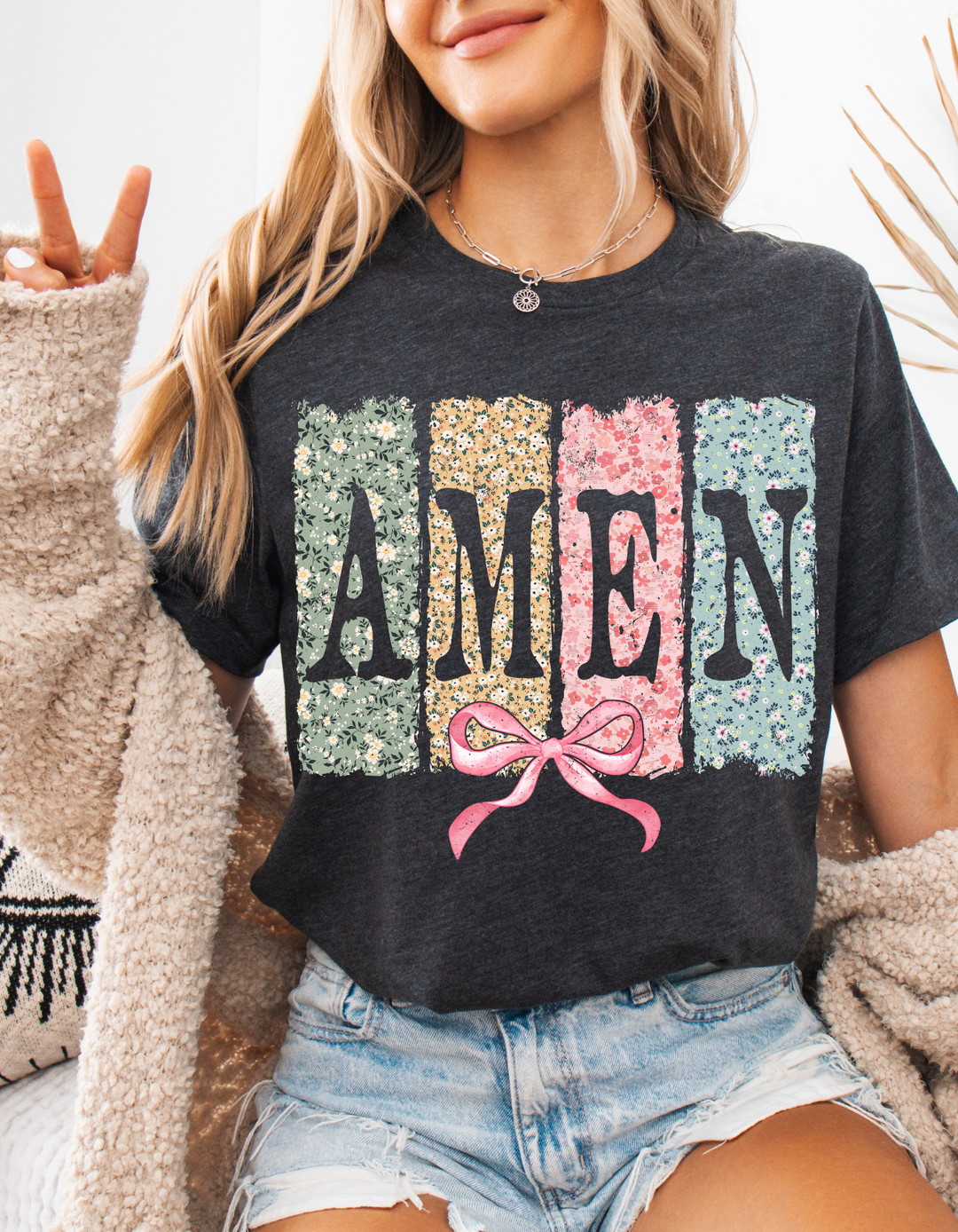 FLORAL AMEN DTF TRANSFER     : Adult