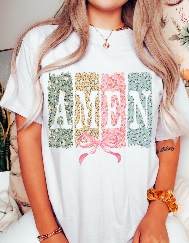 FLORAL AMEN DTF TRANSFER     : Adult